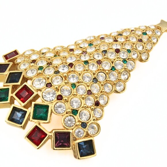 Illustrious SWAROVSKI Limited Edition 1999 Pave´Crystals Christmas Tree Brooch - Picture 6 of 9